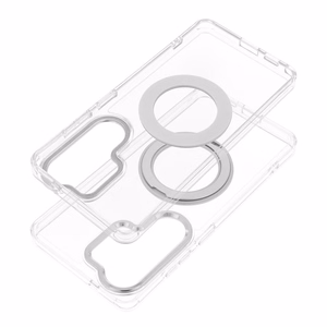 Case for Samsung A17 / A18 Frame Circle Stand compatible with MagSafe transparent