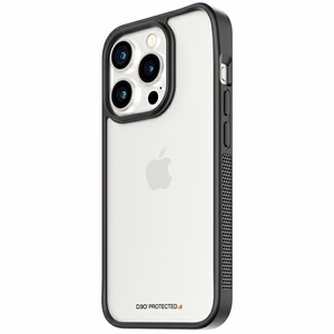 Military Grade Certified PanzerGlass ClearCase iPhone 15 Pro Ümbris - Läbipaistev & Must