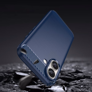 Carbon Ümbris jaoks iPhone 16 Plus - Sinine