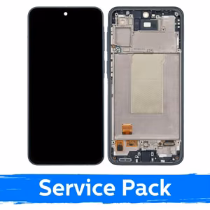 LCD Display Compatible Samsung A376 A37 5G with Frame / Graygreen / (Service Pack)