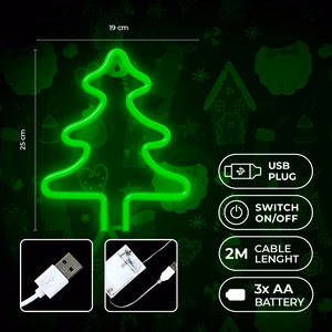 Neon LED CHRISTMAS TREE green FLNE16 Forever Light