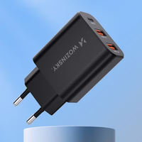 Wozinsky CWCUCB 30W USB-C / 2 x USB-A Wall Laadija - must