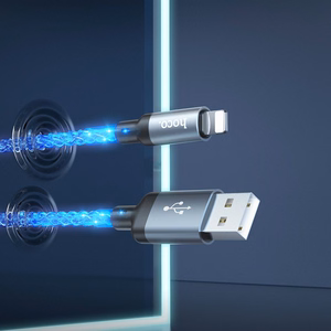 Кабель USB A to Lightning Hoco 2,4A 1 м U112 серый