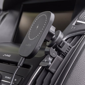 Maxlife autohoidja õhuventilaatorile MXCH-16 magnetiline traadita laadimisega must 15W