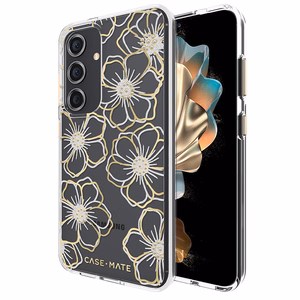 Case-Mate Floral Gems ümbris seadmele Samsung Galaxy S24, kuldne