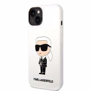 Karl Lagerfeld KLHCP14MSNIKBCH iPhone 14 Plus 6.7" жёсткий чехол белый/белый Silicone Ikonik