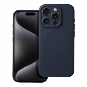 SILICONE MAG ÜMBRIS compatible with MagSafe jaoks IPHONE 15 Pro sinine titanium