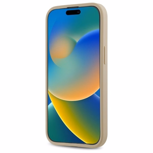 DKNY Quilted Stack Logo iPhone 15 Ümbris - Beige