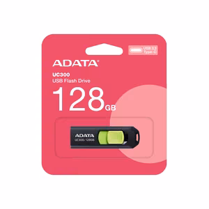 Adata UC300 USB-C 128GB mälupulk, must/roheline