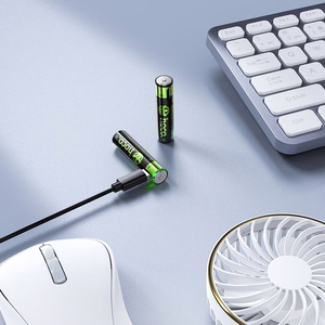 Laetav aku R3 (AAA) 320 mAh USB C-ga + kaabel USB A kuni 2 x USB C 2 tk Hoco JA4 must