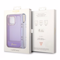 Guess GUHCP14XHGCOHU iPhone 14 Pro Max 6.7" lilla/lilla hardcase Translucent Pearl Strap