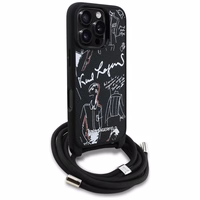 KARL LAGERFELD ümbris jaoks IPHONE 16 PRO KLHCP16LPGGRMPCK compatible with MagSafe (CRSSBY Grained PU W/ Pattern & Logo) must