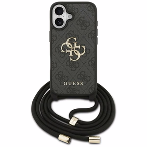 Guess 4G suure logoga rihmaga Crossbody ümbris iPhone 17 jaoks - must