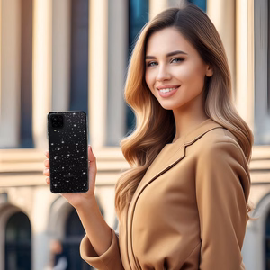 Crystal Glitter Ümbris jaoks Samsung Galaxy A12 Hõbedane