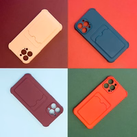 Card Armor ümbris kott Cover iPhone 11 Pro Max kaardi rahakott Silikoon Air Bag Armor Red