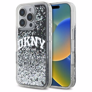 DKNY DKHCP16LLBNAEK iPhone 16 Pro 6.3" must/must hardcase Liquid Glitter Arch Logo