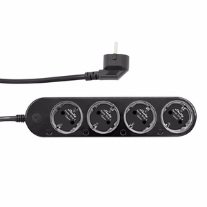 Умный удлинитель Shelly Power Strip 4 Gen4 Zigbee/Matter 12A чёрный