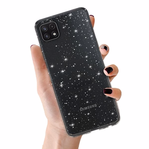 Crystal Glitter Ümbris jaoks Samsung Galaxy A22 5G Hõbedane