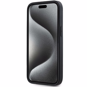 DKNY 3D Rubber Repeat Pattern ümbris jaoks iPhone 15 Plus - must