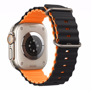 Tech-Protect IconBand Pro Strap for Apple Watch 4 / 5 / 6 / 7 / 8 / 9 / SE / Ultra 1 / 2 (42/44/45/49 mm) - Orange-Black