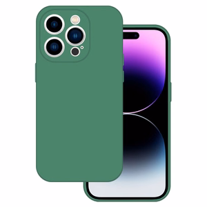 Силиконовый чехол Tel Protect Premium для iPhone 15 Pro Max тёмно-зелёный