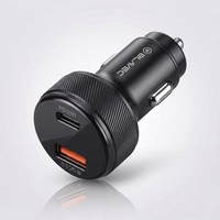 Blavec Car charger BS-04B-C Volt - USB + Type C - QC 3.0 18W PD 30W with Type C to Type C cable (CCBS04BCV-UCB) black