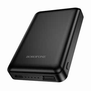 Borofone 5000mAh akupank BJ82 Dawn – USB – magnetiline, induktsioonlaadimisega, must