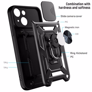 Slide Camera Armor Ümbris jaoks Xiaomi Redmi Note 13 5G Must