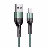 USAMS Kaabel punutud U55 2A micro USB roheline 1m SJ450USB02 (US-SJ450)