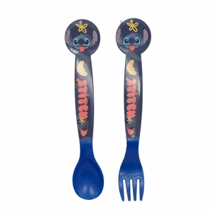 Disney Stitch Palms plastist söögiriistade komplekt lusika ja kahvliga