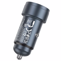 Car Laadija Hoco Z57A 30W USB-C/USB-A hall