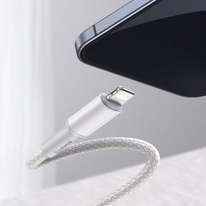 USB cable Baseus High Density Braided PD20W Type-C to Lightning 1.0m valge CATLGD-02