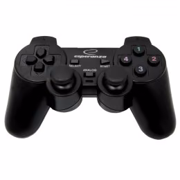 Esperanza EG106 mängu kontroller PC, Playstation 2, Playstation 3 analoog / digitaalne USB 2.0 must