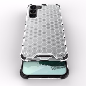 Honeycomb ümbris jaoks Samsung Galaxy S23+ armored hybrid cover läbipaistev