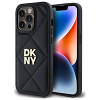 DKNY Quilted Stack Logo iPhone 14 Pro Max Ümbris - Must