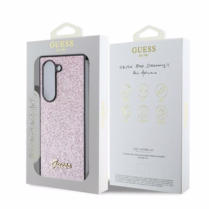 Guess 4G Glitter Script Ümbris jaoks Samsung Galaxy Z Fold 6 - Roosa