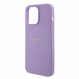 Guess Saffiano MagSafe ümbris jaoks iPhone 15 Pro - lilla