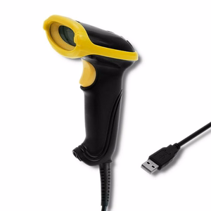 Qoltec 50867 – juhtmega laser-vöötkoodiskanner 1D/2D, USB, must