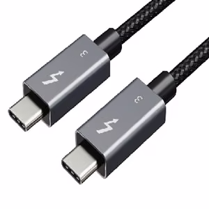 Kaabel Thunderbolt 3, Type C - Type C, 40Gbps, 100W, 20V/ 5A, 5K/ 60HZ, 2m
