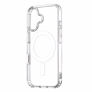 Anti Shock 1,5 mm Mag Чехол для iPhone 16 Pro 6,3" прозрачный с большим отверстием и кнопкой
