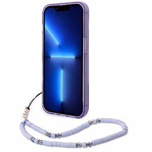 Guess GUHCP14LHGCOHU iPhone 14 Pro 6.1" lilla/lilla hardcase Translucent Pearl Strap