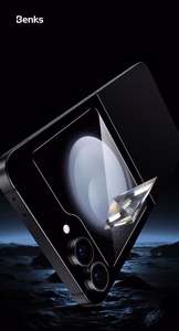 Benks Warrior HD karastatud klaas Samsung Galaxy Z Flip 6 jaoks, must