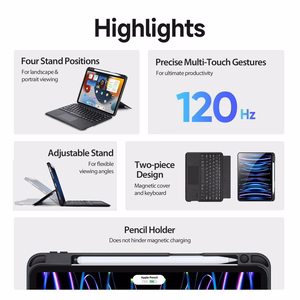 DUX DUCIS case DK foldable with Wireless Keyboard jaoks iPad 4/5/6/iPad Pro 11 (2018/2020/2021/2022) must
