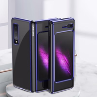 Galvaaniline ümbris kõva ümbris Galvaaniline raam Cover for Samsung Galaxy Fold sinine