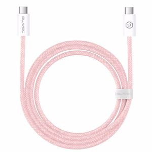 Blavec Кабель Candy плетёный - Type C to Type C - PD 60W 3A 2 метра Apple CarPlay/Android Auto (CCA-CC3P20) розовый