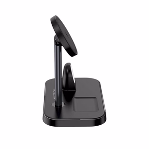 Tech-Protect QI15W-A22 MagSafe Induktiivne Laadija koos 3in1 MagSafe Alus jaoks Smartphone / Apple Watch / AirPods - must