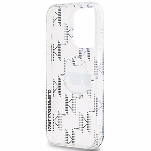 Чехол Karl Lagerfeld IML Choupette Head & Monogram для iPhone 15 Pro Max - прозрачный