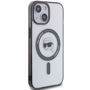 Karl Lagerfeld KLHMP15SHKHNOTK iPhone 15 6.1" läbipaistev hardcase IML Karl`s Head MagSafe
