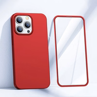 Joyroom 360 Full Case esi- ja tagakate iPhone 13 Pro jaoks + karastatud klaasist ekraanikaitse punane (JR-BP935 punane)