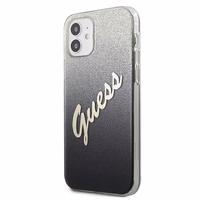 Guess GUHCP12SPCUGLSBK iPhone 12 mini 5.4" must/must kõvakaaneline Glitter Gradient Script